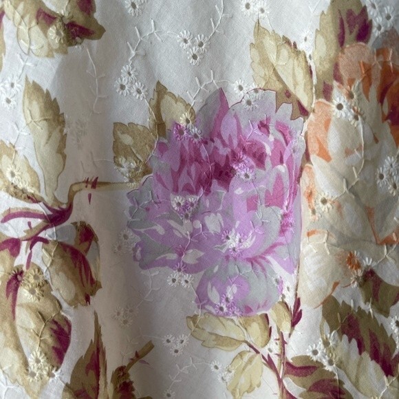 Mica Vintage Floral Lace White Pink Purple Dress Size XS - Picture 3 of 10